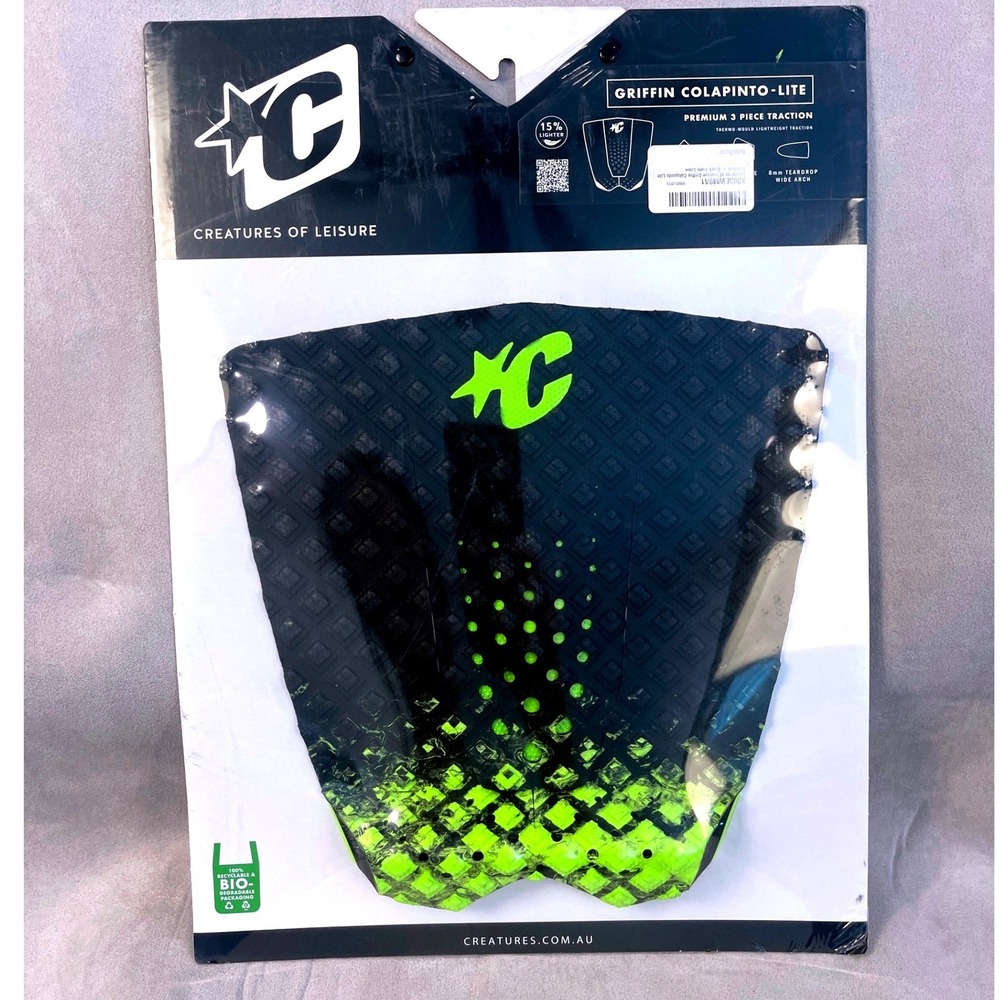 Creatures of Leisure Griffin Colapinto-Lite 3 Piece Surfboard Traction Pad NEW